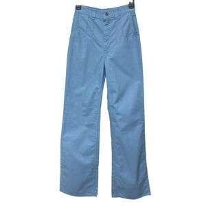 1970s Vintage GWG Lightweight Blue Jeans High Rise Flared Pants Size 25 X 35